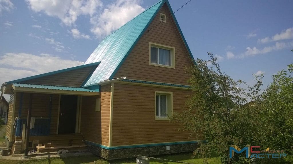 Отделка фасада дома под ключ, отделка фасада панелями в Томске недорого, обустройство крыши.